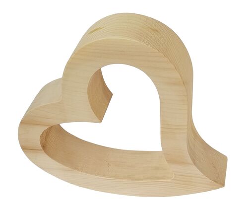 Deko Herz Holzherz aus Zirbenholz massiv mit optionalen Designs V-40.10-010