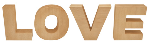 Holzbuchstaben Buche Massivholz LOVE Schrift Dekoration  40.11-002