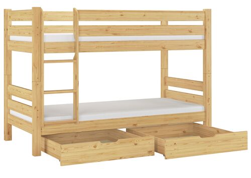 Teilbares Etagenbett Massivholz Kiefer 90x200 Matratze hohes Bett Stockbett 60.11-09Ni070MS2