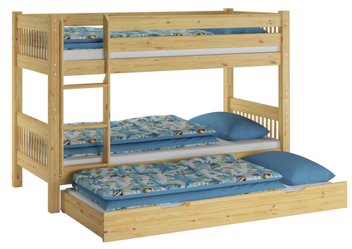 Etagenbett hoher Bettabstand massive Kiefer Zubeh�r w�hlbar Liegefl�che 90x200 V-60.12-09Ni100