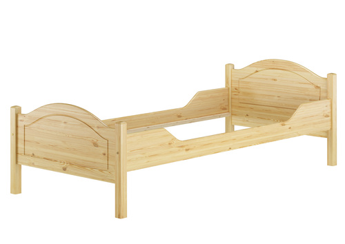 Stabiles Bettgestell Kiefer natur 90x200 Einzelbett ohne Rollrost Holzbett 60.30-09oR 