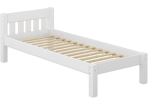 Bettrahmen Einzelbett 80x200 Futonbett Kieferbett Massivholz wei� mit Rollrost 60.38-08W