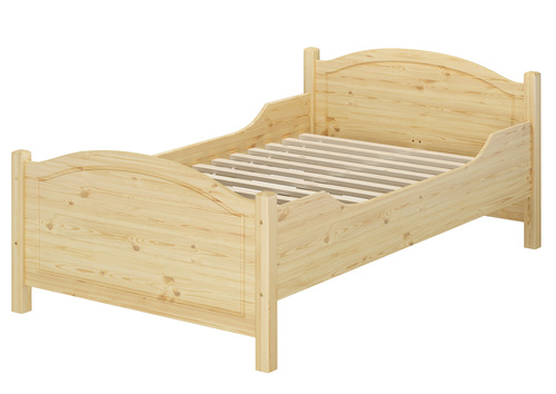 Seniorenbett extra hoch 120x220 �berl�nge Massivholz Einzelbett Komfortgr��e Rollrost 60.40-12-220