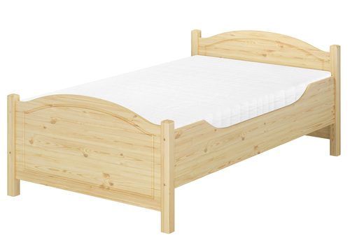 Seniorenbett extra hoch 120x200 Massivholz Einzelbett mit Matratze und Rost 60.40-12 M