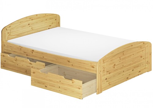 Funktionsbett Doppelbett Bettkasten Rollrost Matratze 140x200 Seniorenbett Massivholz 60.50-14 M