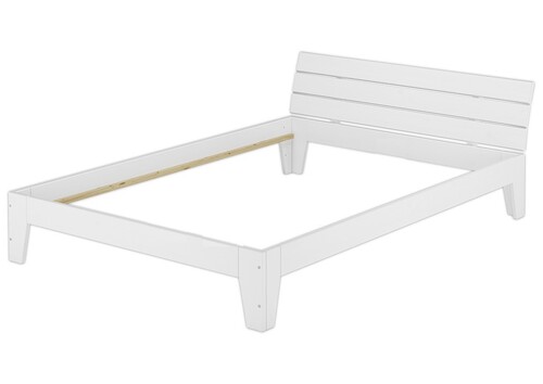 Einzelbett Futonbett 120x200 Massivholz Kiefer Bettgestell Futon Bett Holzbett Wei� 60.54-12 W oR