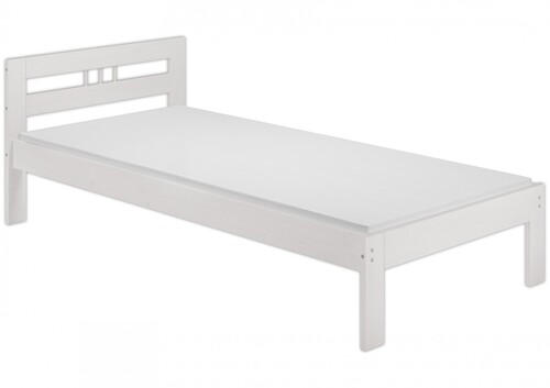 Einzelbett Bettrahmen 90x200 Futonbett Kieferbett wei� Massivholz G�stebett + Matratze 60.64-09 W M