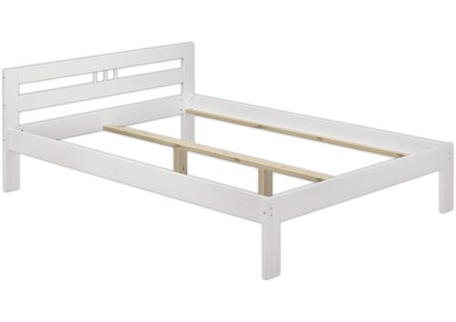 Einzelbett wei� Bettgestell Kiefer massiv Bettrahmen 120x200 Futonbett ohne Rollrost 60.64-12 W oR