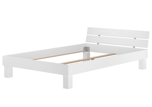 Doppelbett �berl�nge 140x220 Buchebett Massivholz Bettgestell wei� ohne Zubeh�r 60.86-14-220 W oR