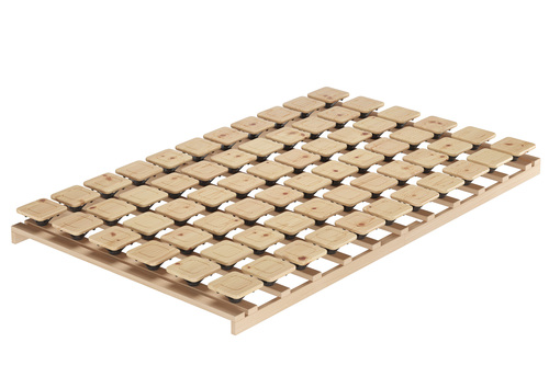 Gro�er Tellerrost ohne Metall 120x200 cm mit 66 elastischen Tellern aus Zirbenholz 70.98-12