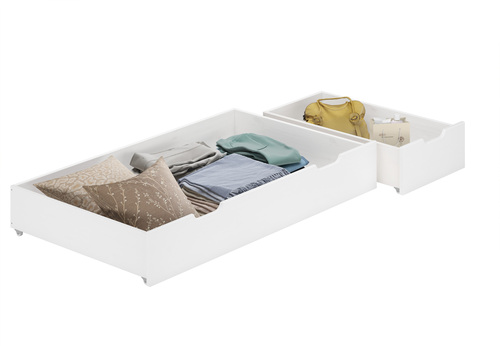 Bettkasten Staukasten f�r Betten 2-teilig Kiefer wei� 90.10-S4-2W