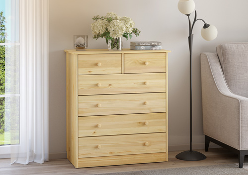 Kommode Sideboard Anrichte Kiefer massiv 2+4 Schubladen 90.50-13 