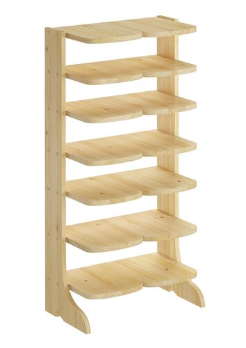 90.80-01 Doppel-Schuhregal Schuhst�nder Holz Stiefelform