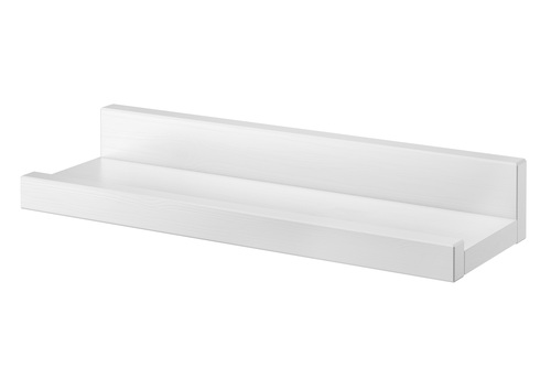 Wandregal wei� Massivholz Kiefer Fotoleiste f�r Bilder B�cher und Deko 90.82-11 W