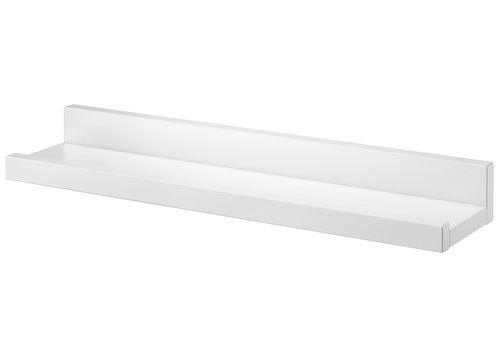 Wandregal wei� Massivholz Kiefer Fotoleiste f�r Bilder B�cher und Deko 90.82-12 W