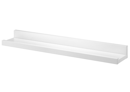 Wandregal wei� Massivholz Kiefer Fotoleiste f�r Bilder B�cher und Deko 90.82-13 W