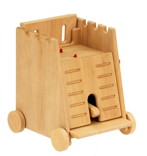 Ritterspielzeug gro�er Belagerungsturm Rammbock f�r Drewart Ritterburg Burg aus Holz 931-1001 