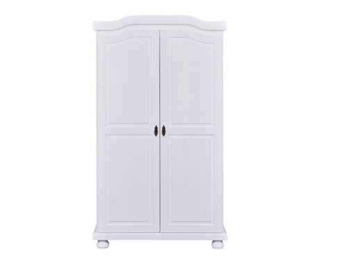 Kleiderschrank Hedda 2-trig Kiefer Massivholz wei