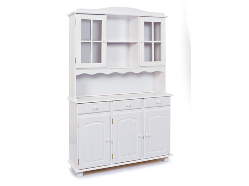 Vitrine K�chenbuffet Siena Kiefermassivholz wei�