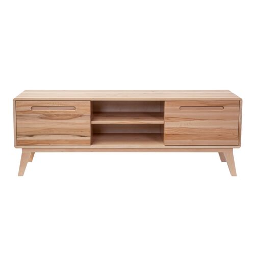 Medienschrank TV-Schrank Fernsehschrank mit 2 T�ren aus Rotbuche V-90.51-12