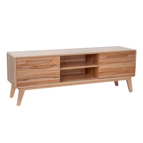 Medienschrank TV-Schrank Fernsehschrank mit 2 T�ren aus Rotbuche V-90.51-12