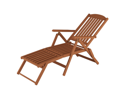 Deckchair, Balkonstuhl, klassische und robuste Balkonliege mit w�hlbarem Zubeh�r V-10-200