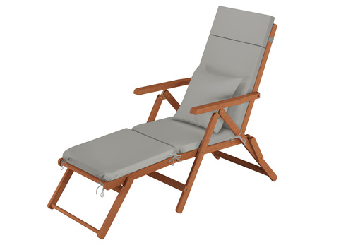 Deckchair, Balkonstuhl, klassische und robuste Balkonliege mit w�hlbarem Zubeh�r V-10-200