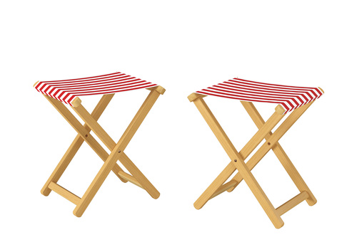 Klappstuhl Anglerstuhl Gartenstuhl Buche massiv Stoff rot-wei� Set w�hlbar V-10-216N-14