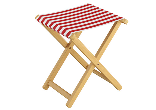 Klappstuhl Anglerstuhl Gartenstuhl Buche massiv Stoff rot-wei� Set w�hlbar V-10-216N-14