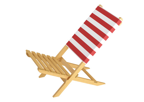 Klappstuhl Strandstuhl Anglerstuhl Gartenstuhl Stuhl zum Zusammenstecken rot-wei�em Bezug V-10-353