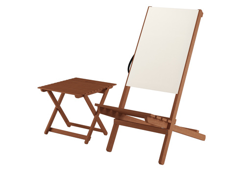 Wikingerstuhl-Set Lagerfeuerstuhl Anglerstuhl Strandstuhl Partystuhl Stofffarbe wei� V-10-361