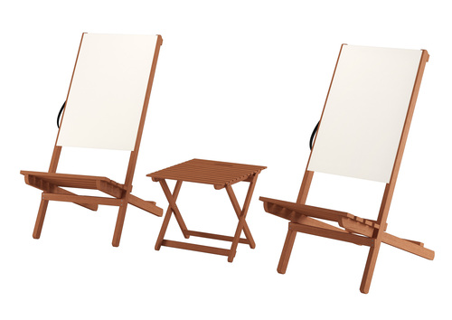 Wikingerstuhl-Set Lagerfeuerstuhl Anglerstuhl Strandstuhl Partystuhl Stofffarbe wei� V-10-361