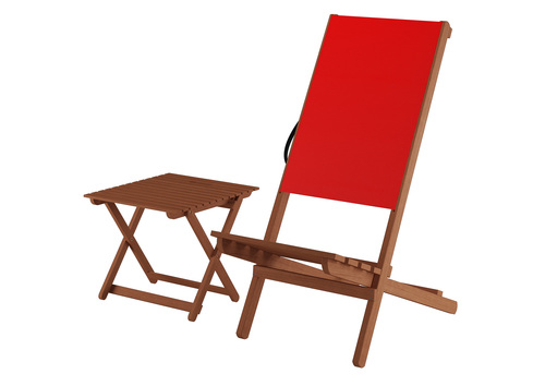 Rotes Wikingerstuhl-Set Schwedenstuhl Strandstuhl Anglerstuhl Partystuhl w�hlbares Set XXL V-10-363