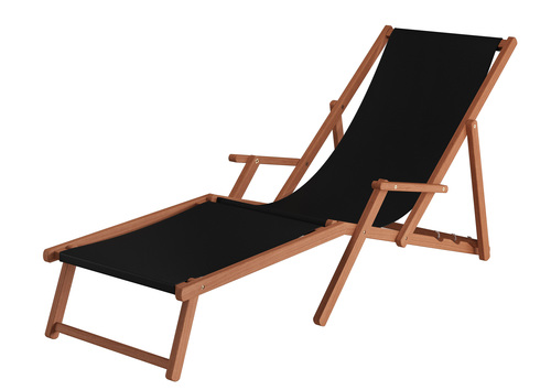 Liegestuhl XXL extra schwere Ausf�hrung Sonnenliege Holz Deckchair Massivholz Gartenm�bel V-10-500