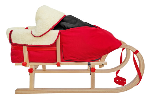 H�rnerschlitten Klappschlitten Rodelschlitten Rodel Schlitten aus Holz w�hlbares Zubeh�r V-21-095 