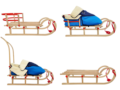 H�rnerschlitten Rodelschlitten Holzschlitten Zubeh�r w�hlbar V-21-110