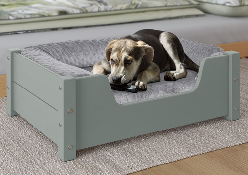 Gem�tliches Tierbett f�r Katzen und Hunde 60x40 Kiefer grau V-30.32-G-60x40