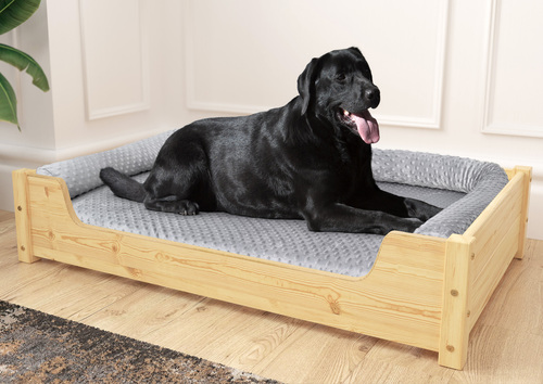 Hundebett f�r gro�e Hunde 100x60 Kiefer Tierbett V-30-32-K-100x60