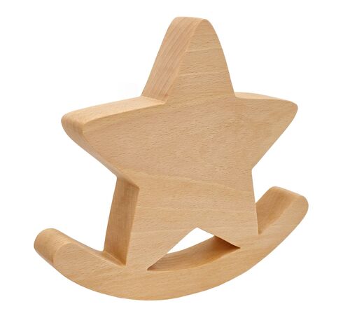 Weihnachtsdeko Tischdeko Schaukel-Pferd, Stern, Baum o. 3er-Set Buche Ge�lt V-40.11-21