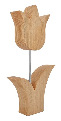 Handgefertigte Holztulpen Buche Echtholz Holzblumen Dekoration V-40.11-Tulpen