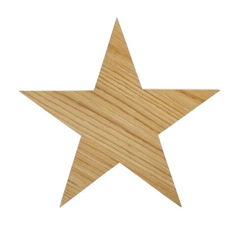Holzsterne aus Eiche Weihnachtsdekoration Gr��en w�hlbar V-40.12-001