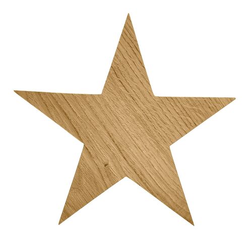 Holzsterne aus Eiche Weihnachtsdekoration Gr��en w�hlbar V-40.12-001