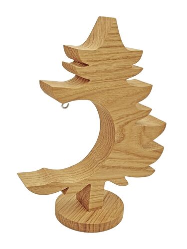 Dekobaum, Dekoweihnachtsbaum, Baum mit kleinen Haken, Eichenholz V-40.12-003