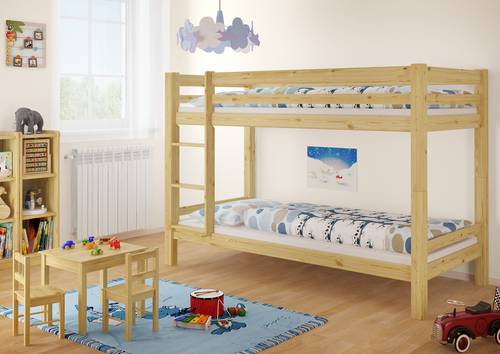 Stockbett Etagenbett Kinderzimmer Kiefer Zubeh�r w�hlbar 90x200 Kinderbett V-60.09-09