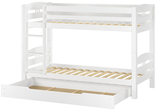 Etagenbett Kiefer wei� 90x200 Massivholzbett Kinderbett Zubeh�r w�hlbar V-60.10-09W