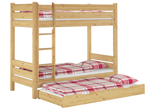 Etagenbett extra stabil 80x190 Zubeh�r w�hlbar Kiefer Nische 100 Stockbett Erwachsene V-60.16-08-190