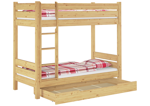 Etagenbett extra stabil 80x190 Zubeh�r w�hlbar Kiefer Nische 100 Stockbett Erwachsene V-60.16-08-190