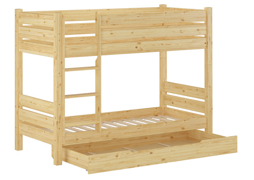 Teilbares Stockbett massiv Kiefer 90x200 Etagenbett Nische 80 cm Zubeh�r w�hlbar V-60.16-09T80 