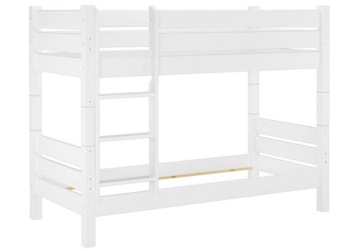 Stockbett 100x200 Massivholz Kiefer wei� Nische 80cm teilbar Zubeh�r w�hlbar V-60.16-10WT80 