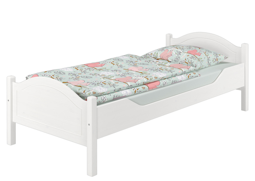 Einzelbett Kiefer wei� 120x200 Bettrahmen Singlebett Zubeh�r w�hlbar V-60.30W-12